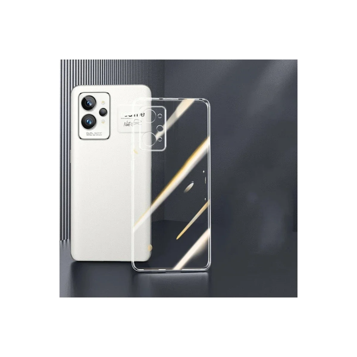 Realme GT2 5G Kılıf Lüx Şeffaf Silikon görsel 2