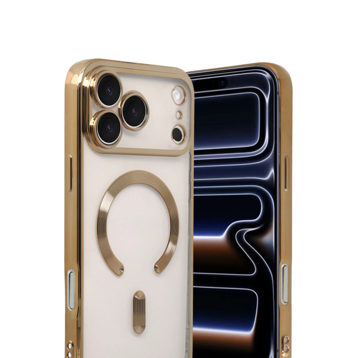 Apple İphone 17 Pro Max Kross Magneticsafe Kapak - Gold görsel 2