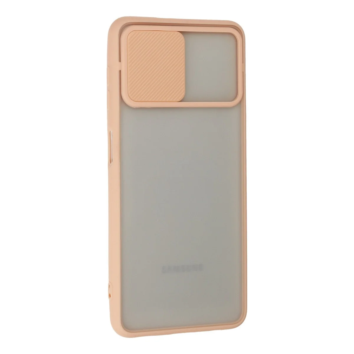 Samsung Galaxy A22 Kılıf Palm Buzlu Kamera Sürgülü Silikon - Pembe görsel 2