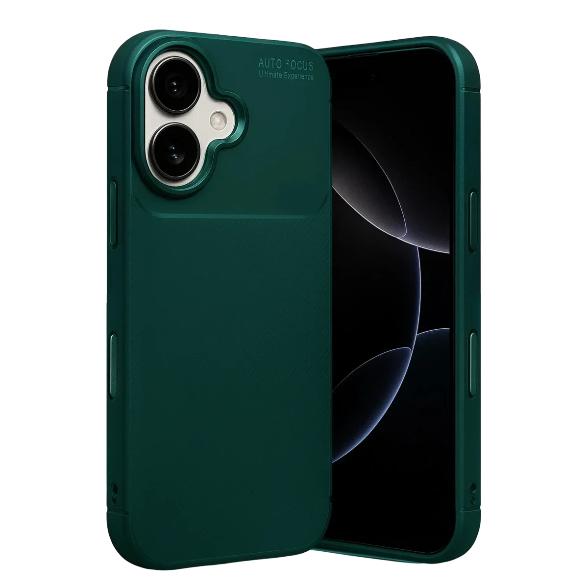 Apple iPhone 17 Auto Focus Karbon Kapak - Koyu Yeşil