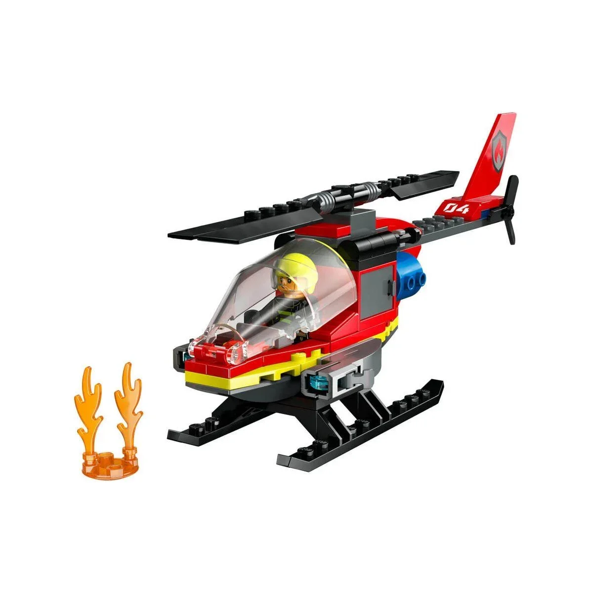 60411 Lego City İtfaiye Kurtarma Helikopteri 85 parça +5 yaş görsel 2