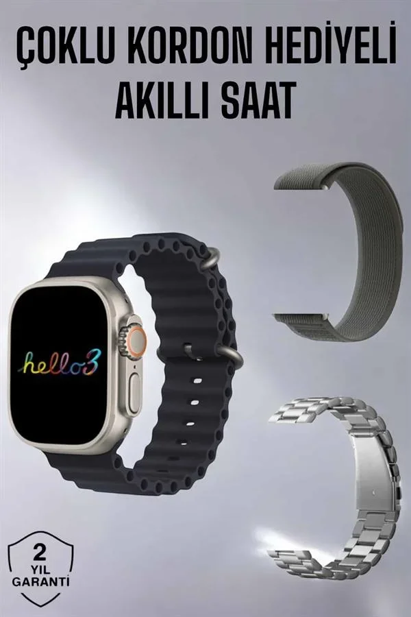 Akıllı Saat Yeni Nesil Bluetooth Bağlantılı Uyku Sağlık Takibi GPS Ve NFC Uyumlu görsel 2
