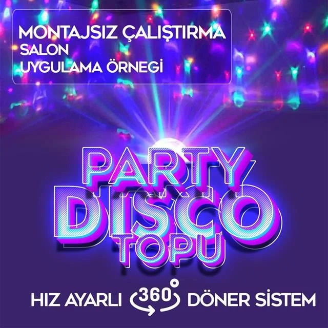 Ledx GM-0803B Sihirli Led Dönen Disko Topu Hoparlör Kablosuz USB/Mp3/Bluetooth Kumandalı 360 Derece görsel 4