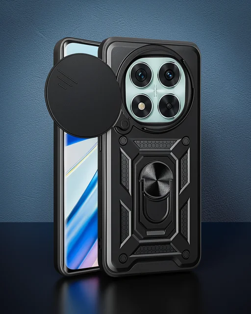 Xiaomi Redmi Note 14 Pro 4g Kılıf Pars Lens Yüzüklü Silikon - Siyah