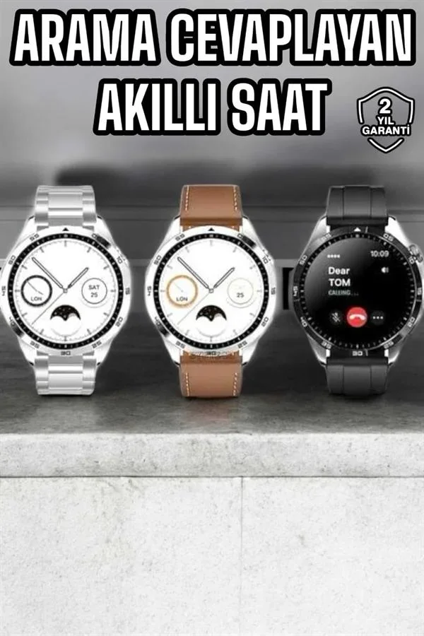 Akıllı Saat Bildirim Görme Sesli Görüşme Çoklu Kordon GPS Takibi görsel 2