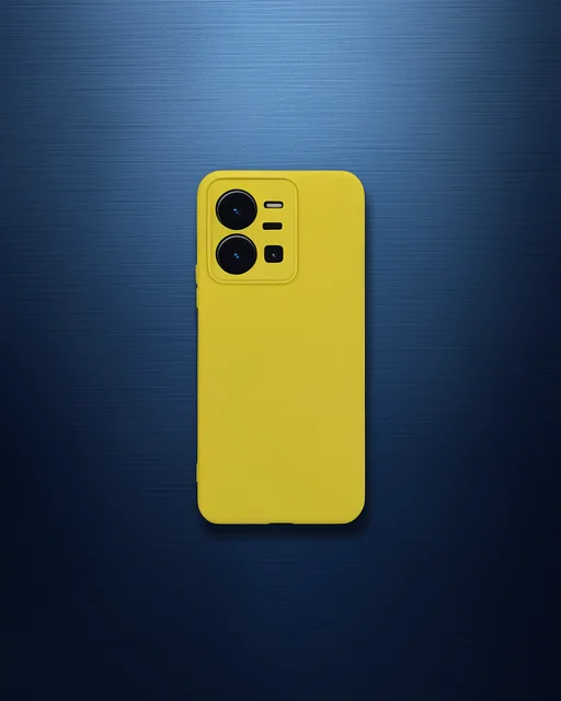 Vivo Y35 Kılıf Nano İçi Kadife Silikon - Sarı
