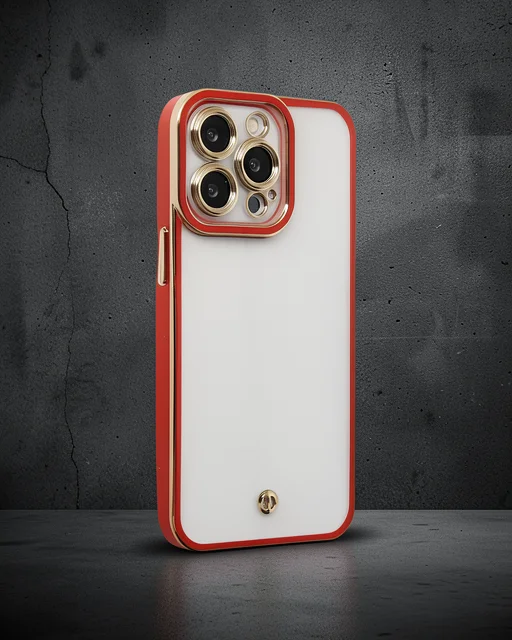 Apple İphone 13 Pro Max Kılıf Liva Lens Silikon - Kırmızı