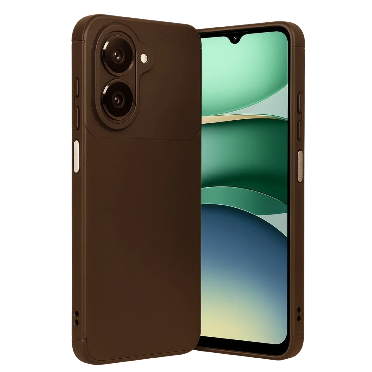 Samsung Galaxy A07 4G Auto Focus Karbon Kapak - Kahverengi