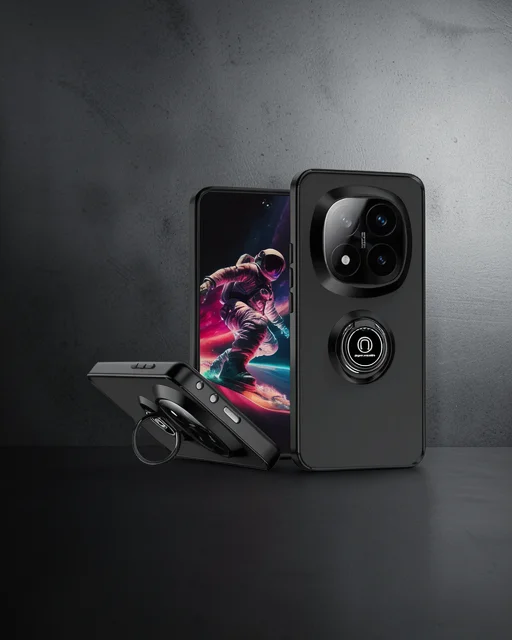 Xiaomi Redmi Note 14 Pro 4g Kılıf Montreal Yüzüklü Silikon Kapak - Siyah