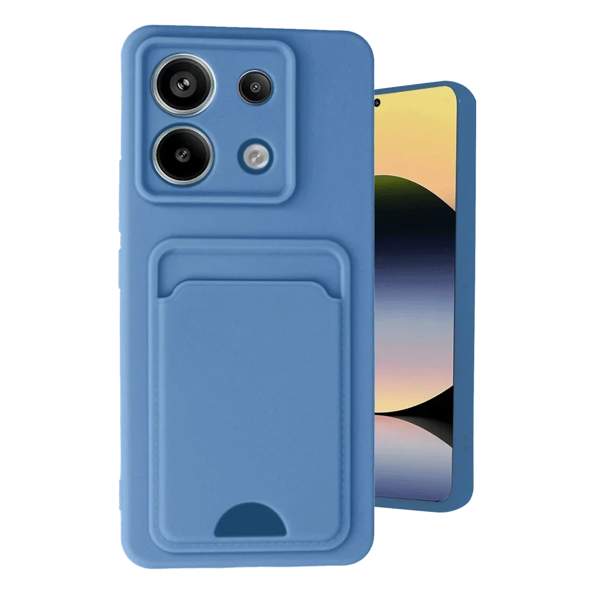Xiaomi Redmi Note 13 Pro 5G Kılıf Kelvin Kartvizitli Silikon - Mavi