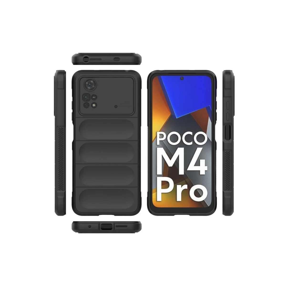 Xiao Poco M4 Pro 4g Kılıf Optimum Silikon - Siyah görsel 3