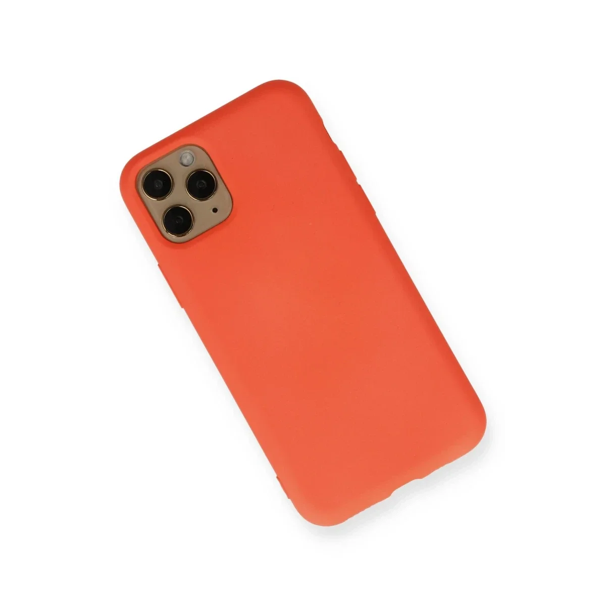 Apple iPhone 11 Pro Kılıf Nano içi Kadife Silikon - Turuncu görsel 2