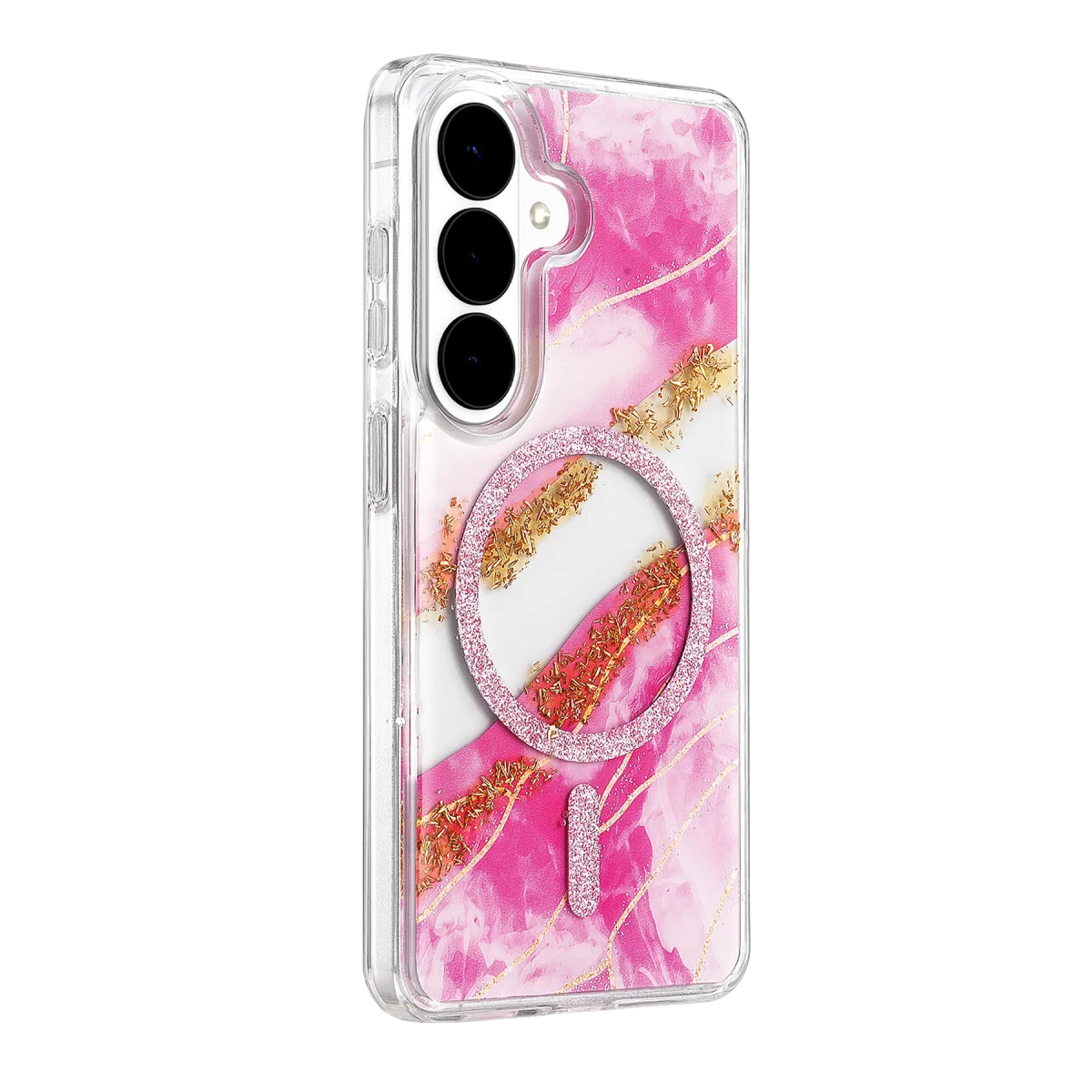 Onegif Samsung Galaxy S26 Lotus Simli Magsafe Kapak - Pembe görsel 2