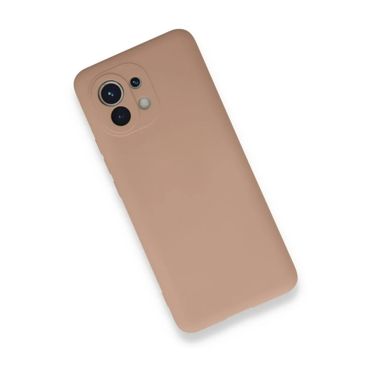 Xiaomi Mi 11 Kılıf Nano İçi Kadife Silikon - Pudra görsel 3