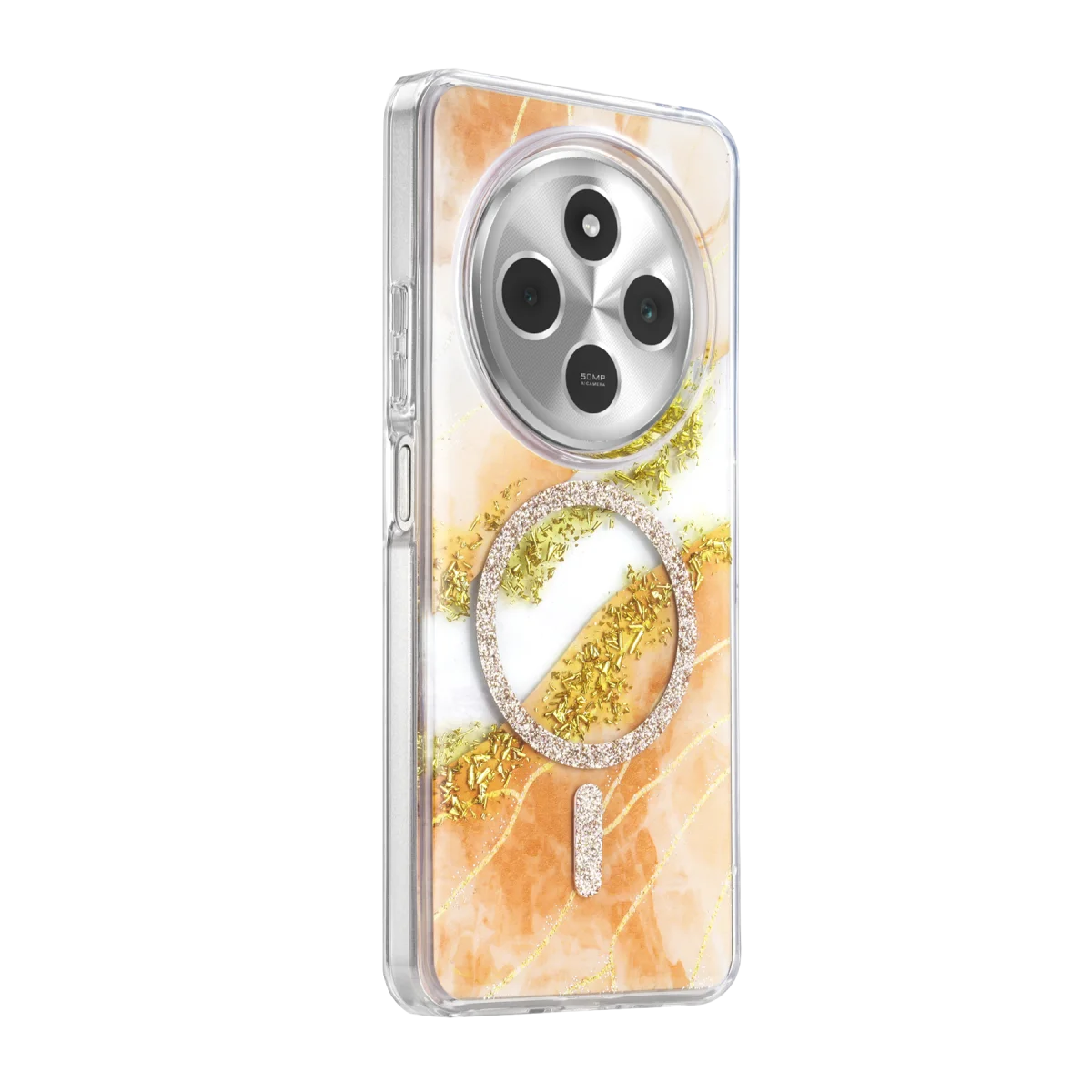 Onegif Xiaomi Redmi 14C Lotus Simli Magsafe Kapak - Yeşil görsel 2