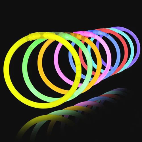 Karanlıkta Yanan Parlayan Fosforlu Glow Stick Çubuk Bileklik 50 Adet görsel 3