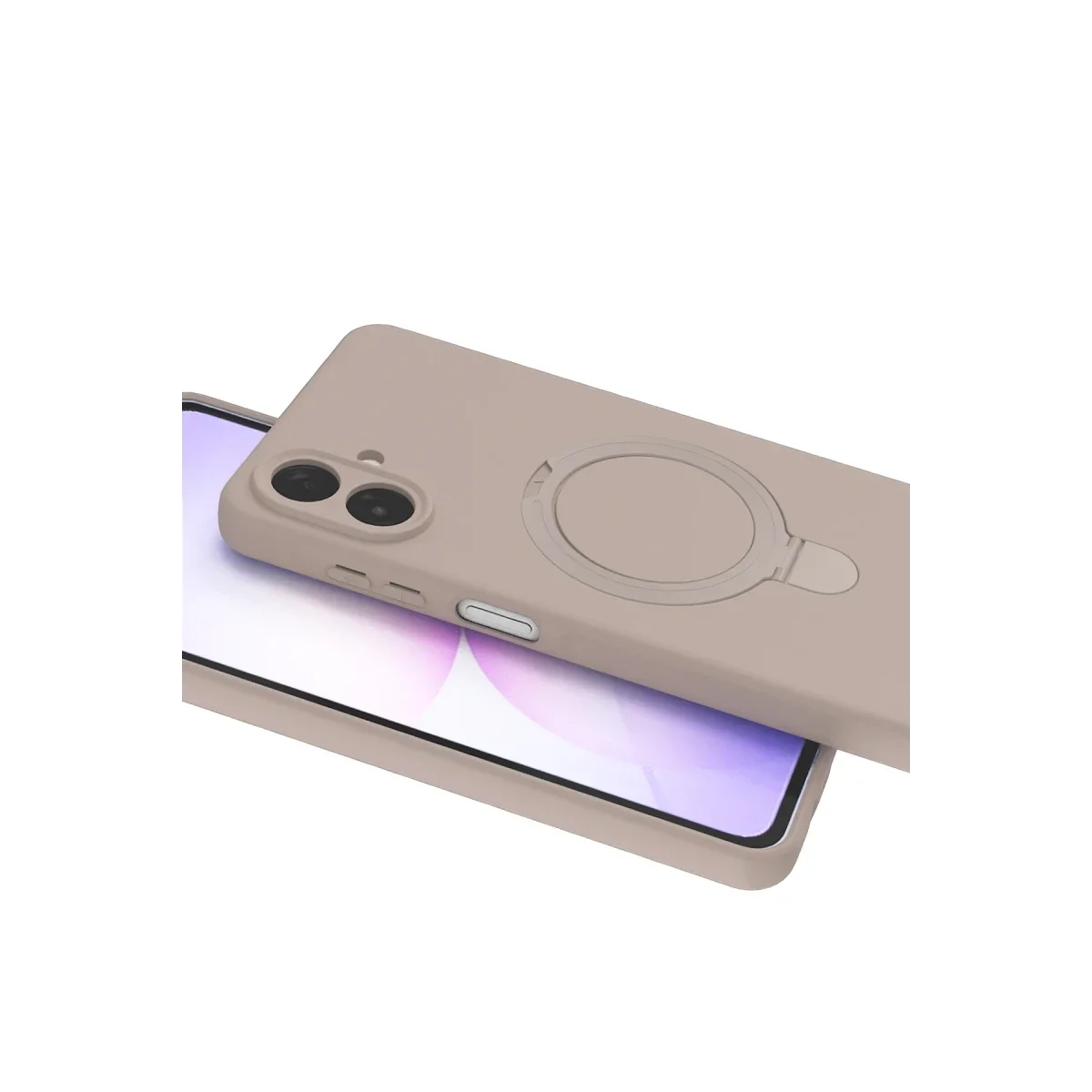 Samsung Galaxy A07 4G Regal Magsafe Standlı Kapak - Çöl Titanyum görsel 4