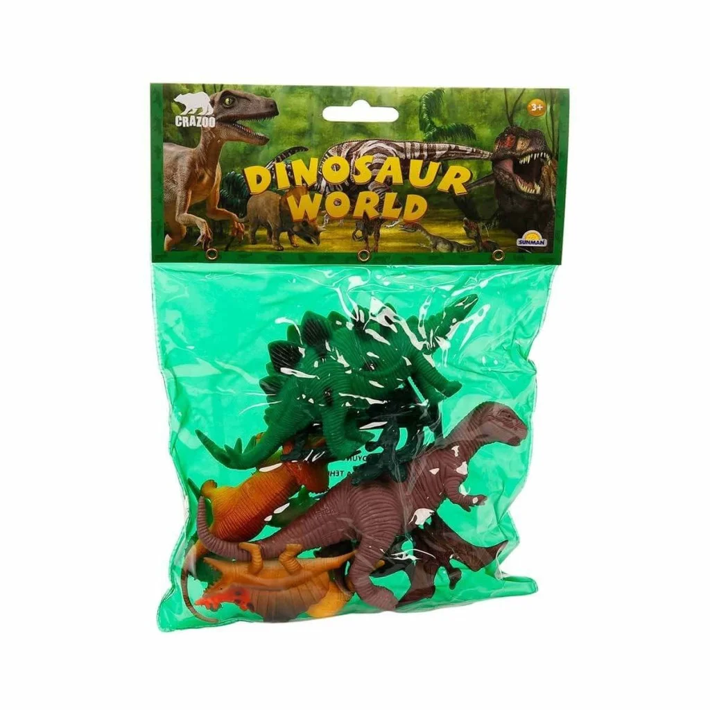 0710 Dinozorların Dünyası Poşetli Hayvan Oyun Seti Orta Boy görsel 3