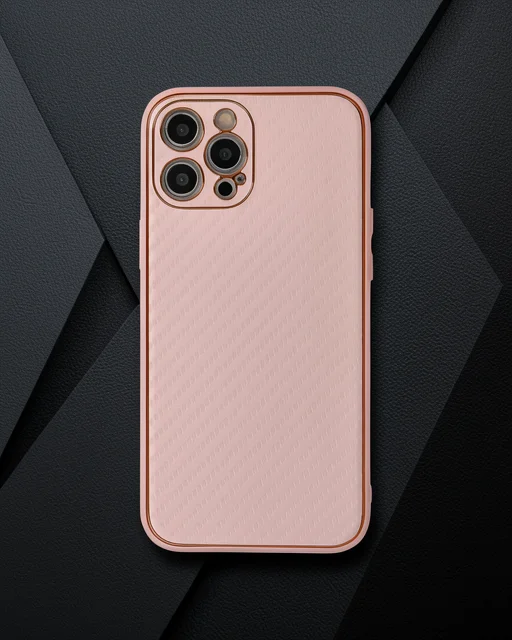 Apple İphone 12 Pro Kılıf Coco Karbon Silikon - Pembe