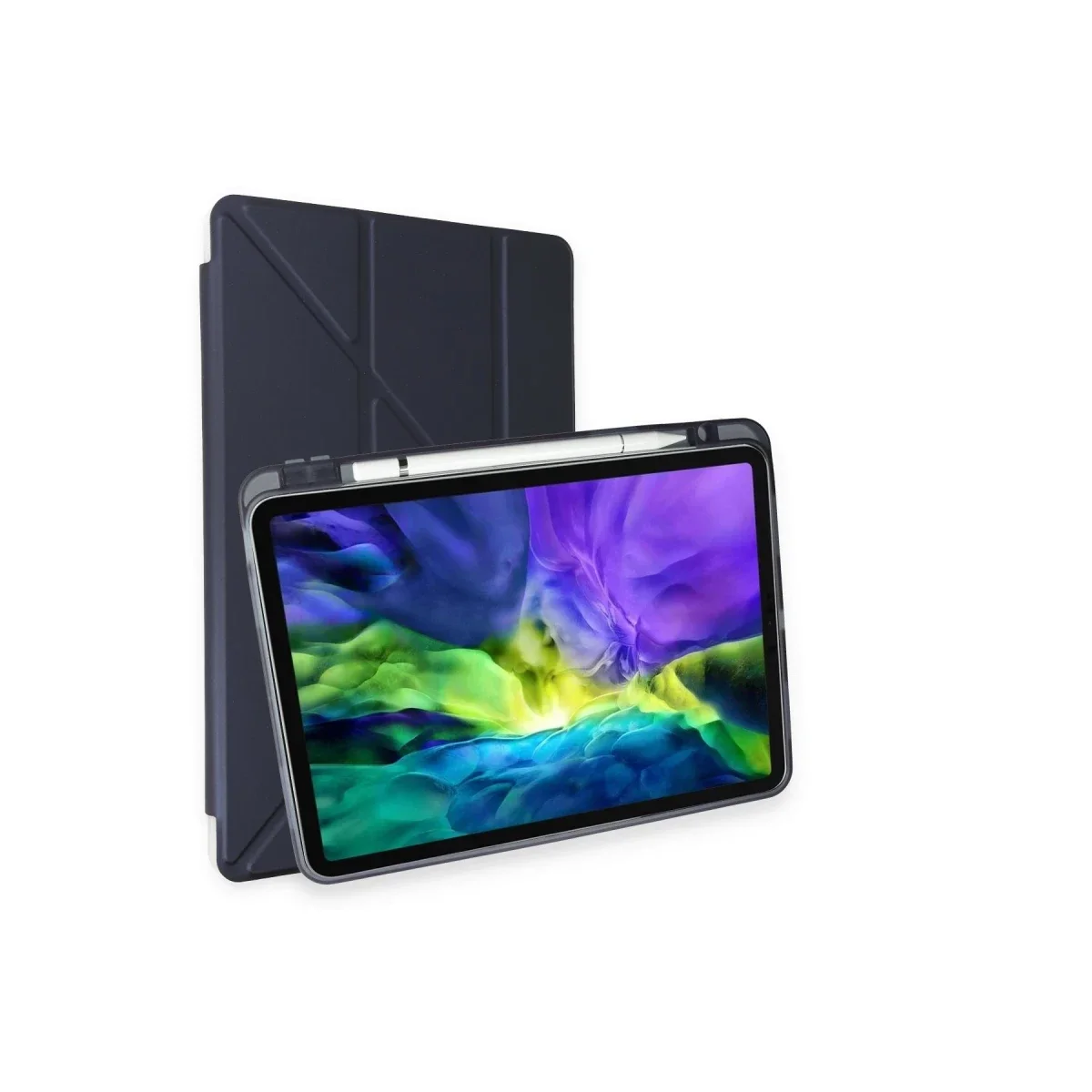 Apple iPad Air 4 10.9 Kılıf Kalemlikli Mars Tablet Kılıfı - Lacivert