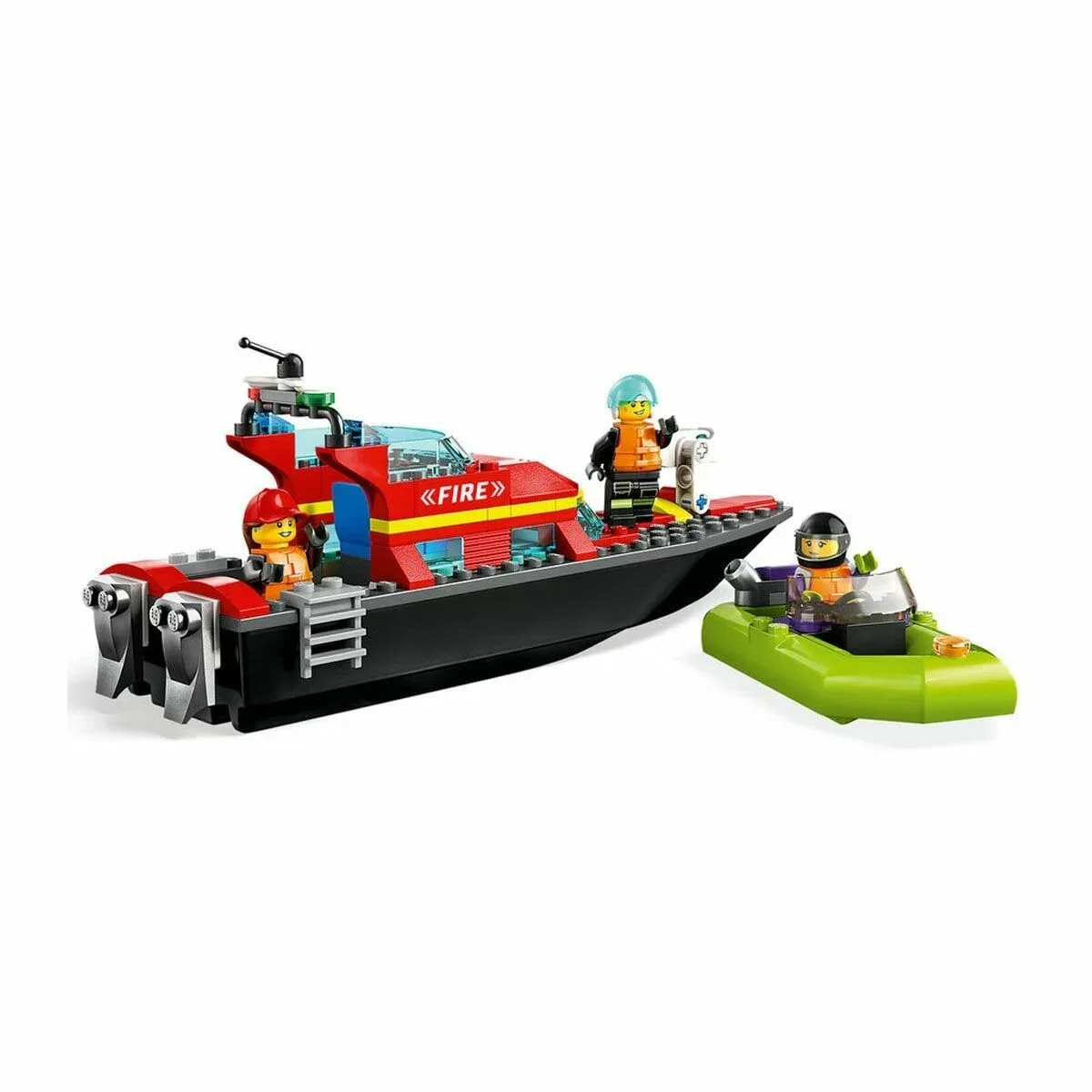 60373 Lego City - İtfaiye Kurtarma Teknesi 144 parça +5 yaş görsel 5