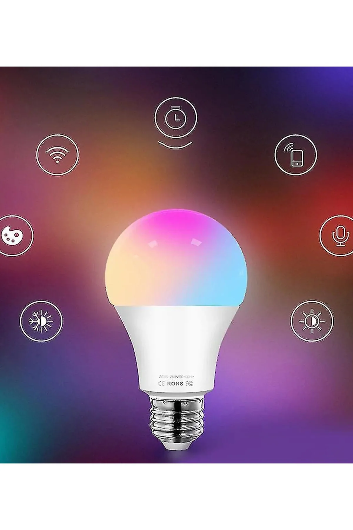 Fulltech Akıllı Rgb LED Lamba Ampul 9W 50Hz 800 Lümen görsel 3