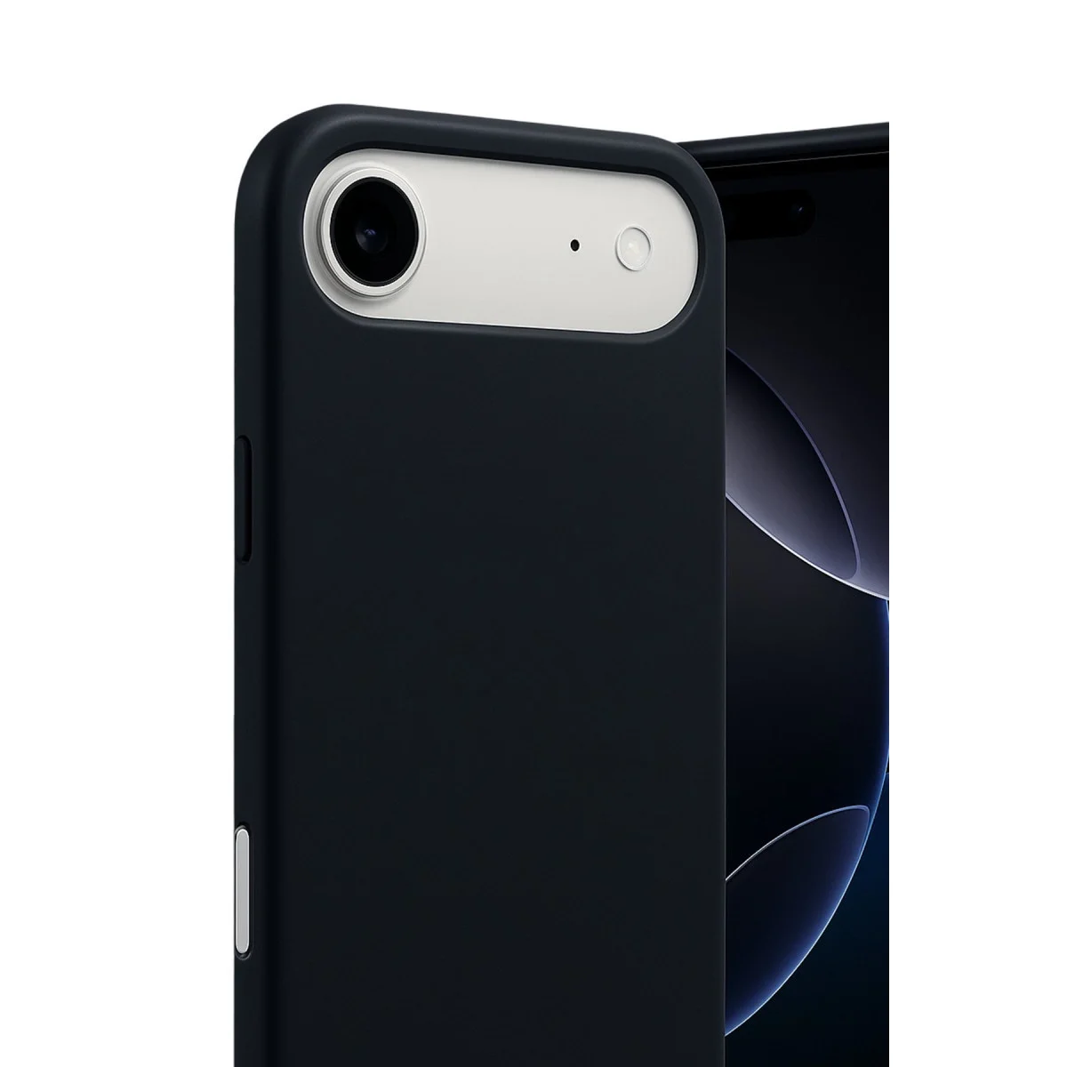 Apple İphone 17 Air Nano İçi Kadife Silikon - Siyah görsel 2