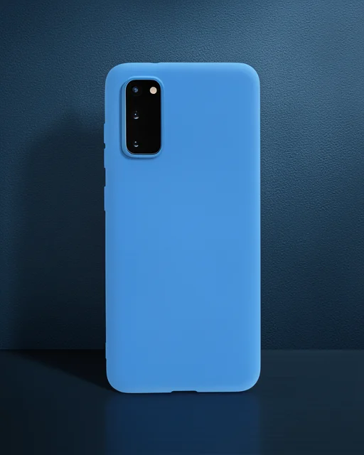 Samsung Galaxy S20 Plus Kılıf Nano İçi Kadife Silikon - Mavi
