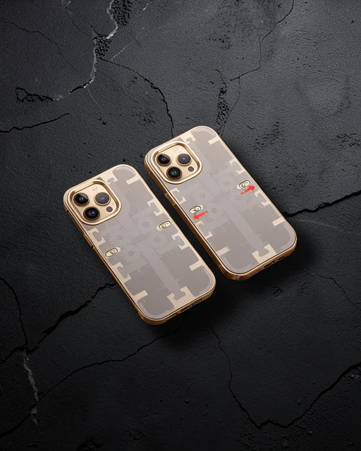 Apple İphone 14 Pro Kılıf Mekanik Bumper Kapak - Gold