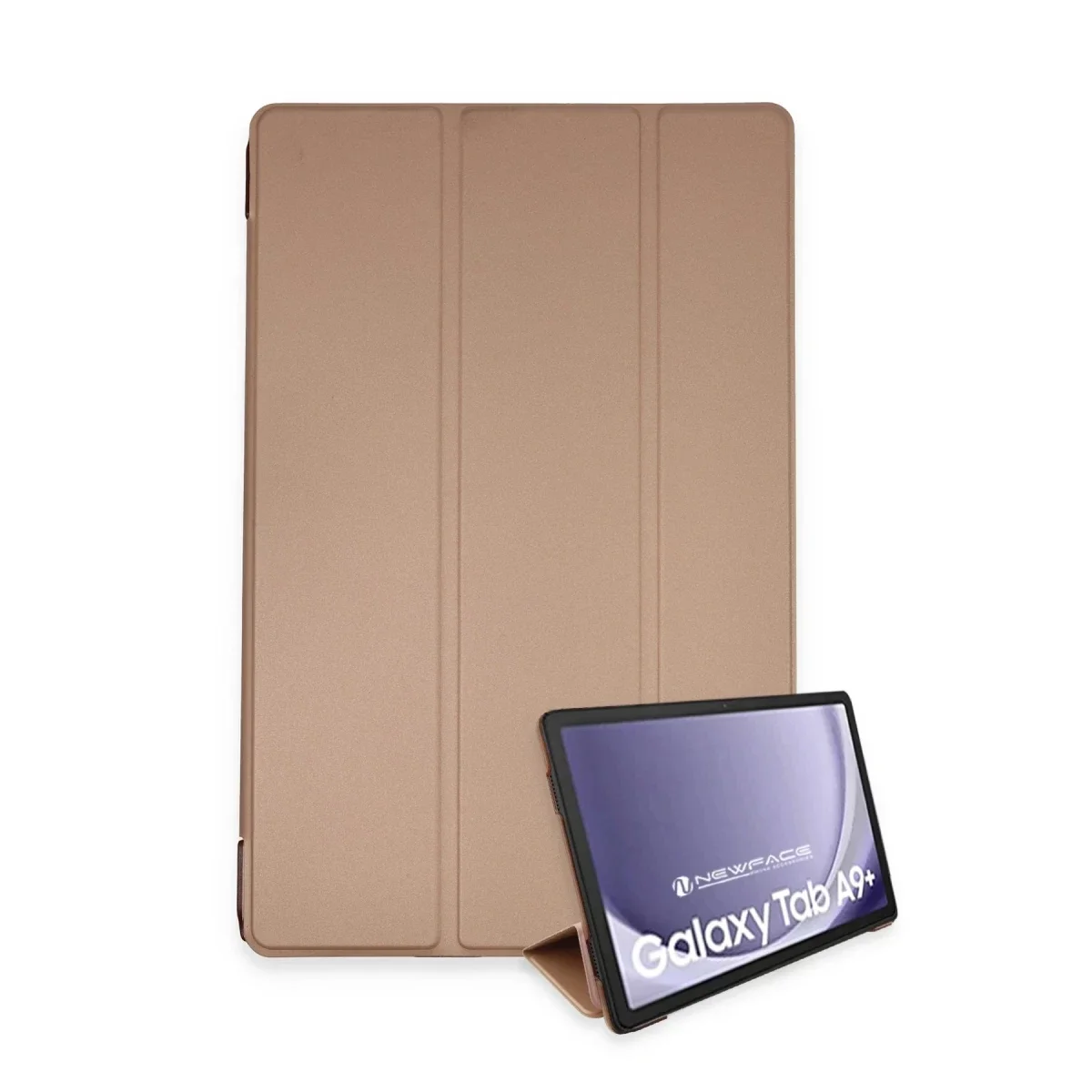 Samsung Galaxy Tab A9 Plus Kılıf Tablet Smart Kılıf - Rose Gold görsel 2