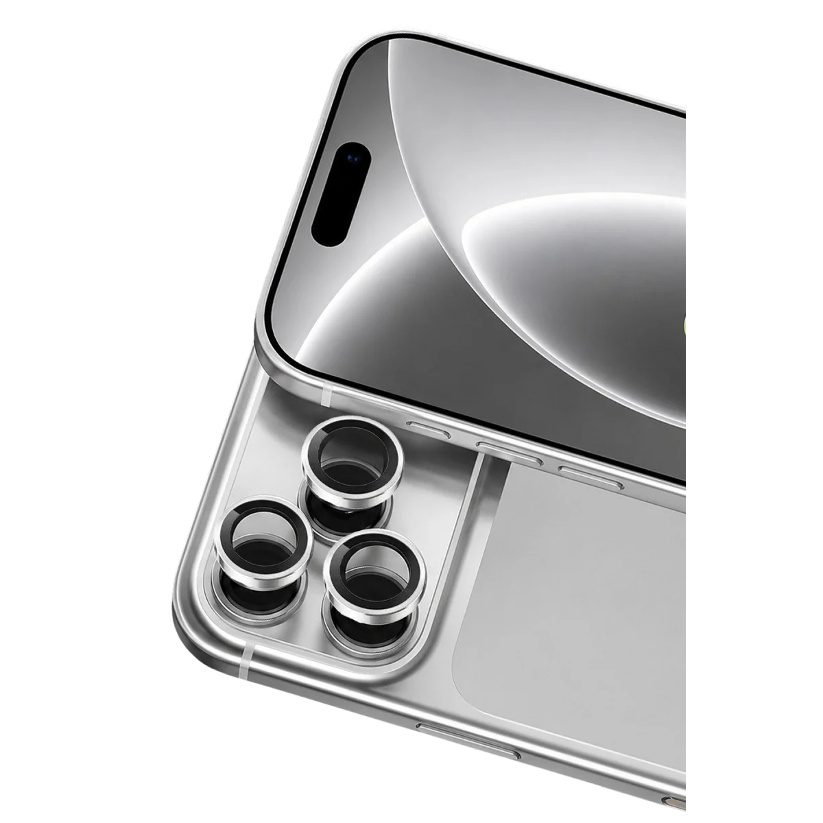 Apple İphone 18 Pro Max Raze Metal Kamera Lens - Gümüş görsel 2