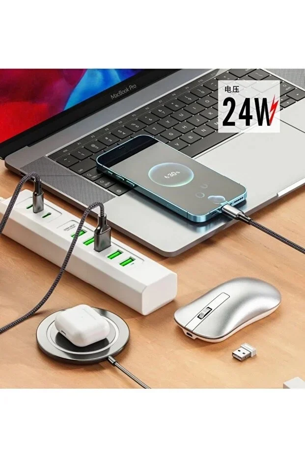 8 Portlu Çoklu USB Şarj İstasyonu 5 USB + 3 Type-C Masaüstü Çoklu Şarj Cihazı görsel 5