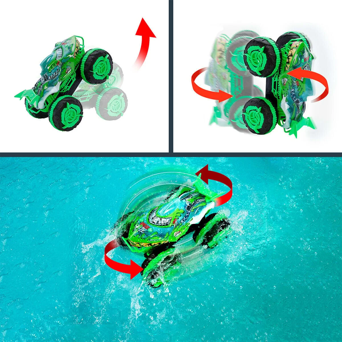 JMM76 Hot Wheels Monster Trucks 1:15 Mutant Kaosu Arazi Aracı Great Bite RC görsel 4