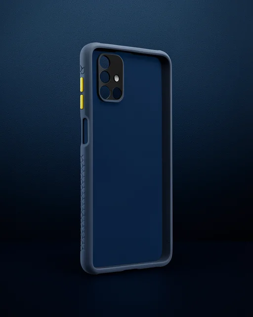 Samsung Galaxy M51 Kılıf Miami Şeffaf Silikon - Lacivert