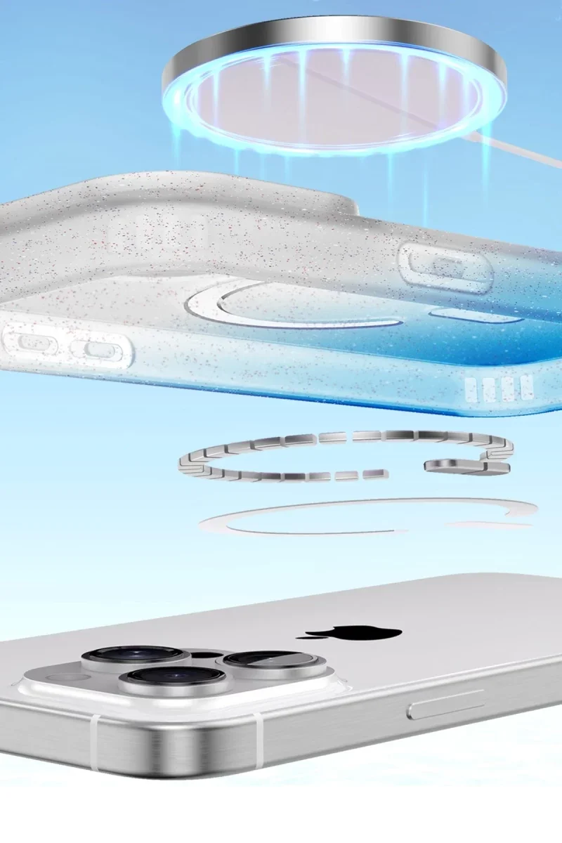 Apple iPhone 16 Pro Pummel Shiny Magsafe Kapak - Mavi görsel 3