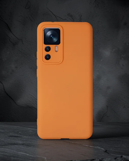 Xiaomi Mi 12t Pro Kılıf Nano İçi Kadife Silikon - Turuncu