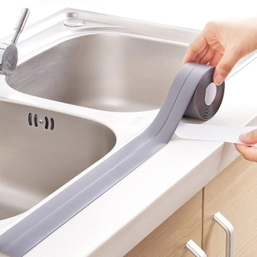 Gri Su Sızdırmaz Banyo Mutfak Lavabo Küvet İzolasyon Şerit Bant (adet fiyatıdır) görsel 2