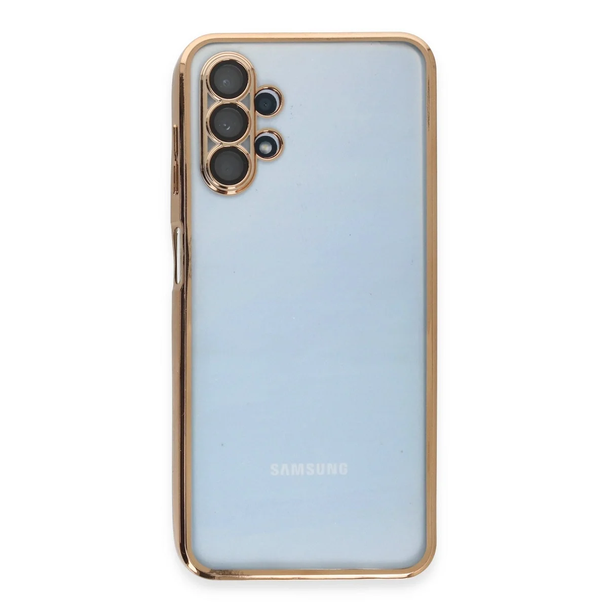 Samsung Galaxy A13 4g Kılıf Razer Lensli Silikon - Gold görsel 2