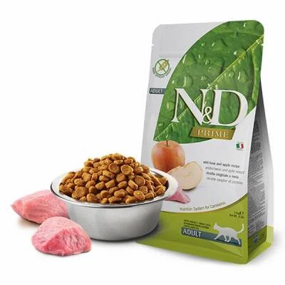 Prime Yaban Domuzlu Elmalı Tahılsız Yetişkin Kedi Maması 1,5 Kg