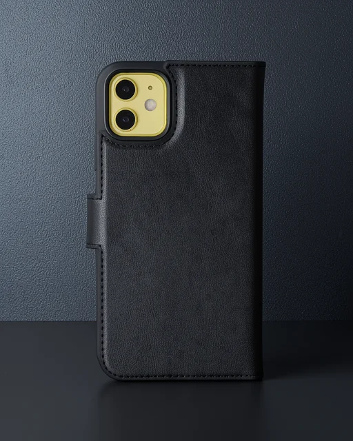 Apple İphone 13 Mini Kılıf Trend S Plus Kapaklı Kılıf - Siyah