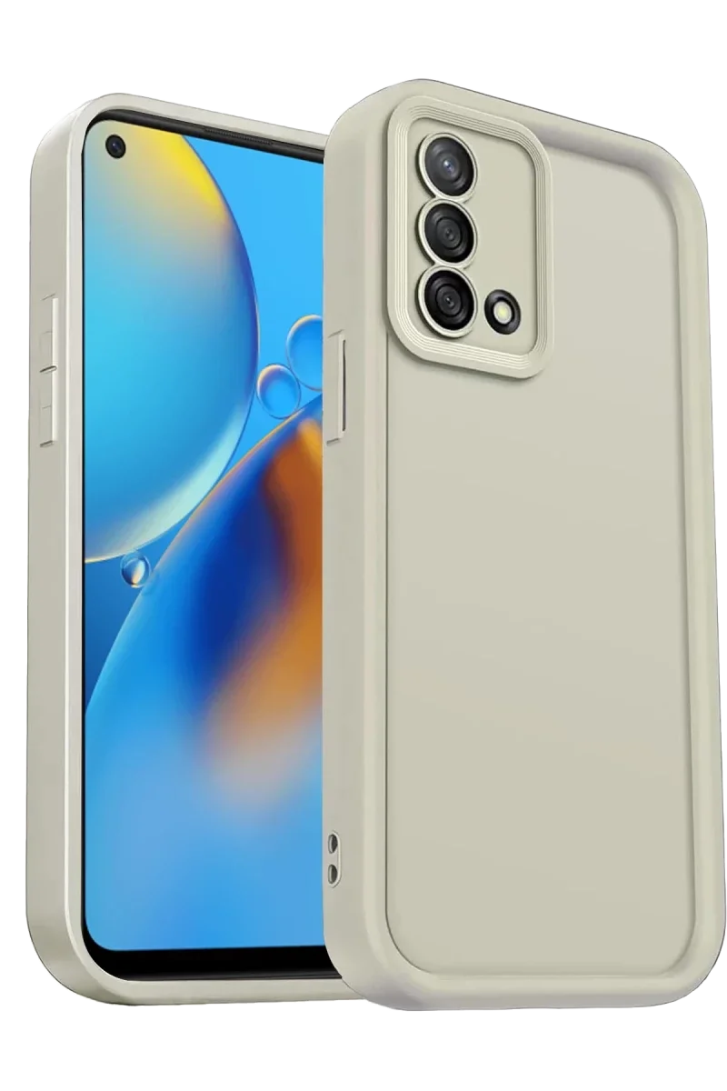 Oppo A74 4G Kılıf Viera Silikon - Krem