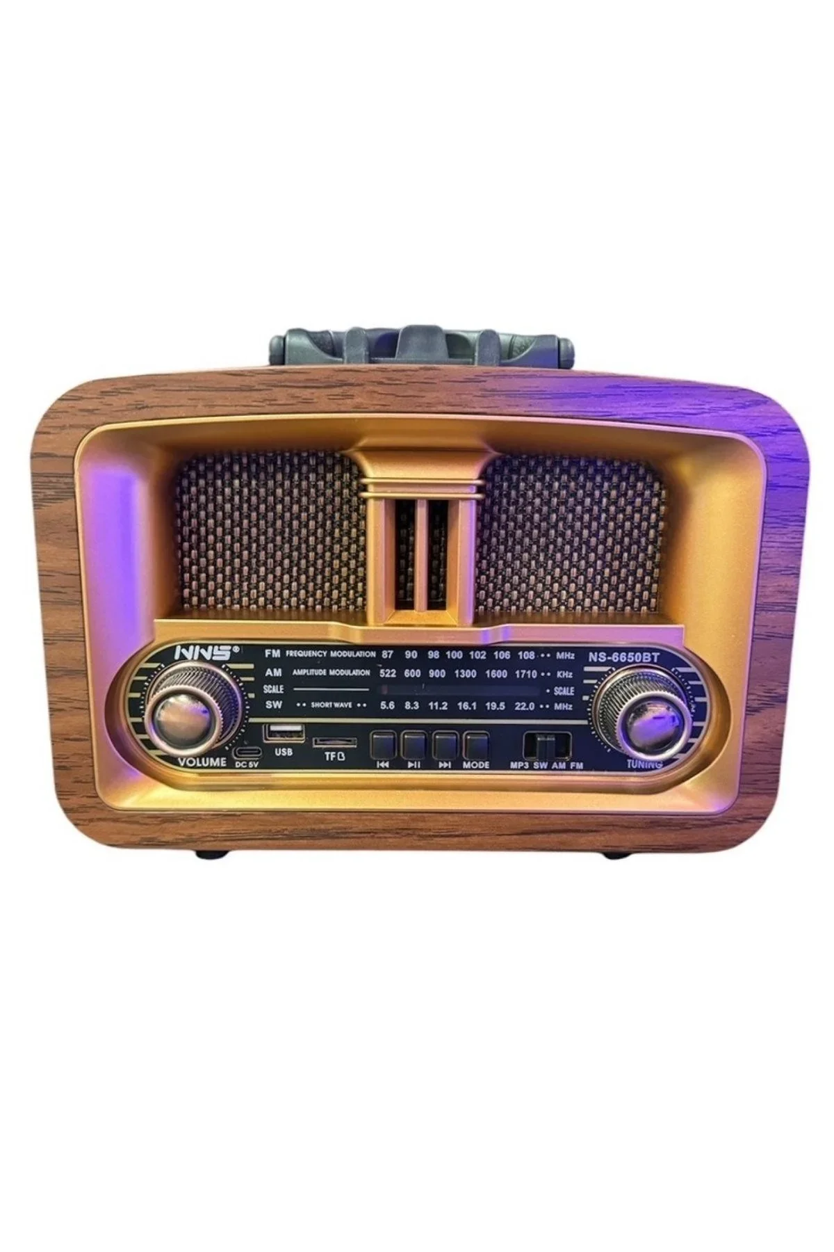 Taşınabilir Klasik AM/FM/SW Retro Ev Radyo USB ile Şarj Olabilen Retro Radyo görsel 6