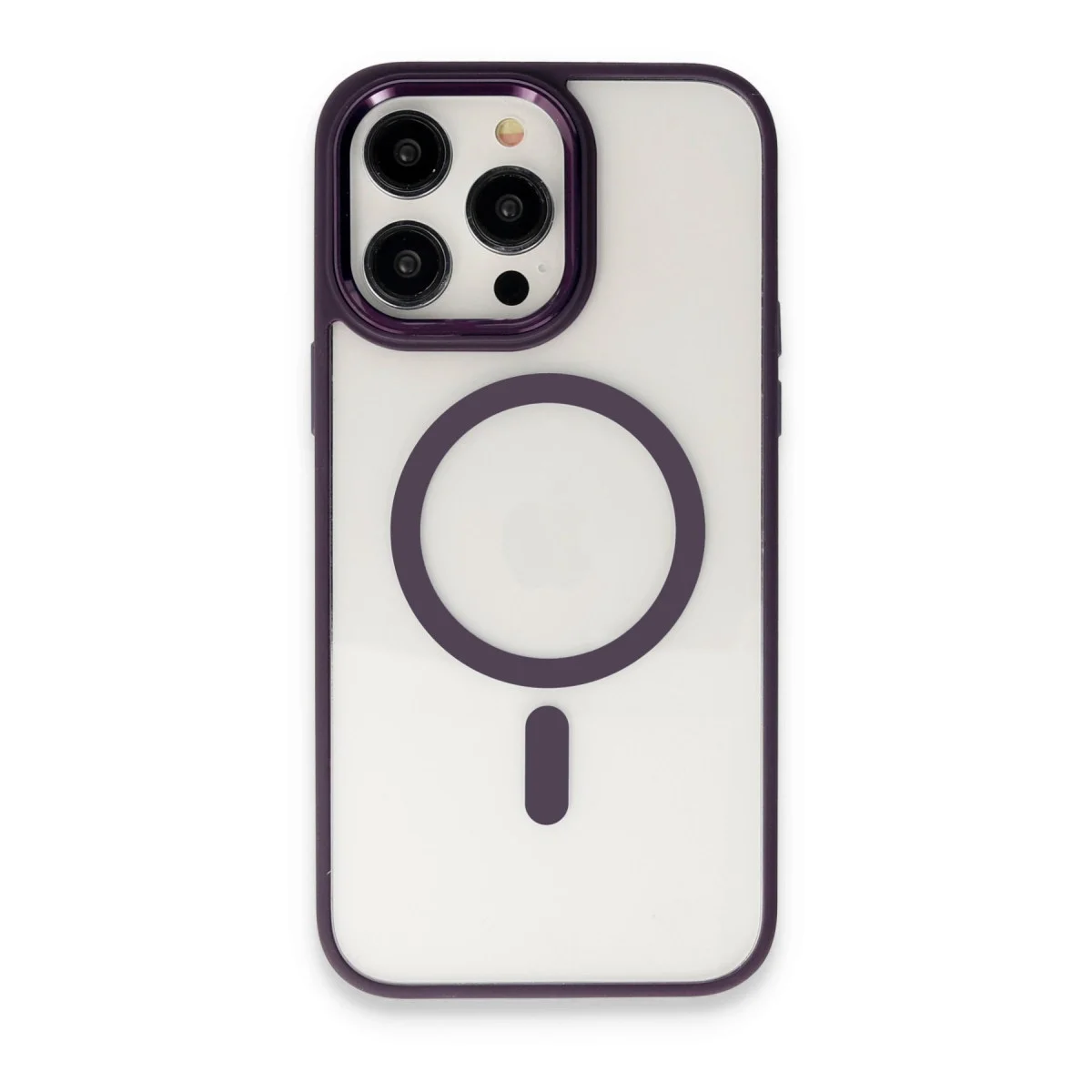Apple İphone 15 Pro Max Kılıf Room Magneticsafe Silikon - Derin Mor görsel 2