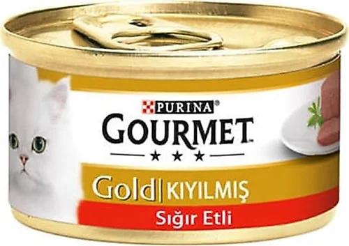Gourtmet kıyılmış sığır etli yaş mama 85 gr