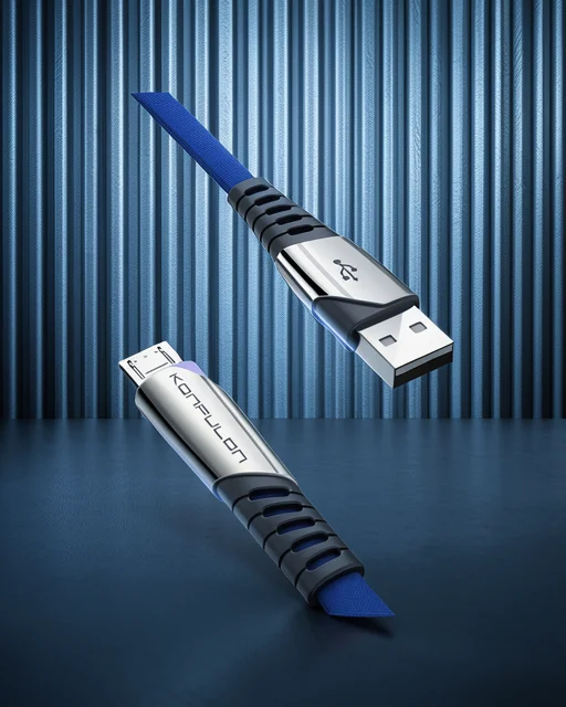 Dc16 Micro Usb Kablo 1m 2.4a - Mavi