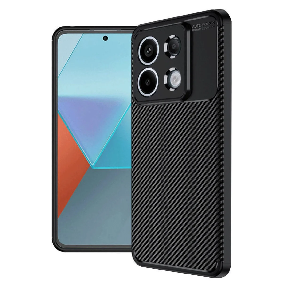 Xiao Red Note 13 Pro 4g Kılıf Auto Focus Karbon Kapak - Siyah