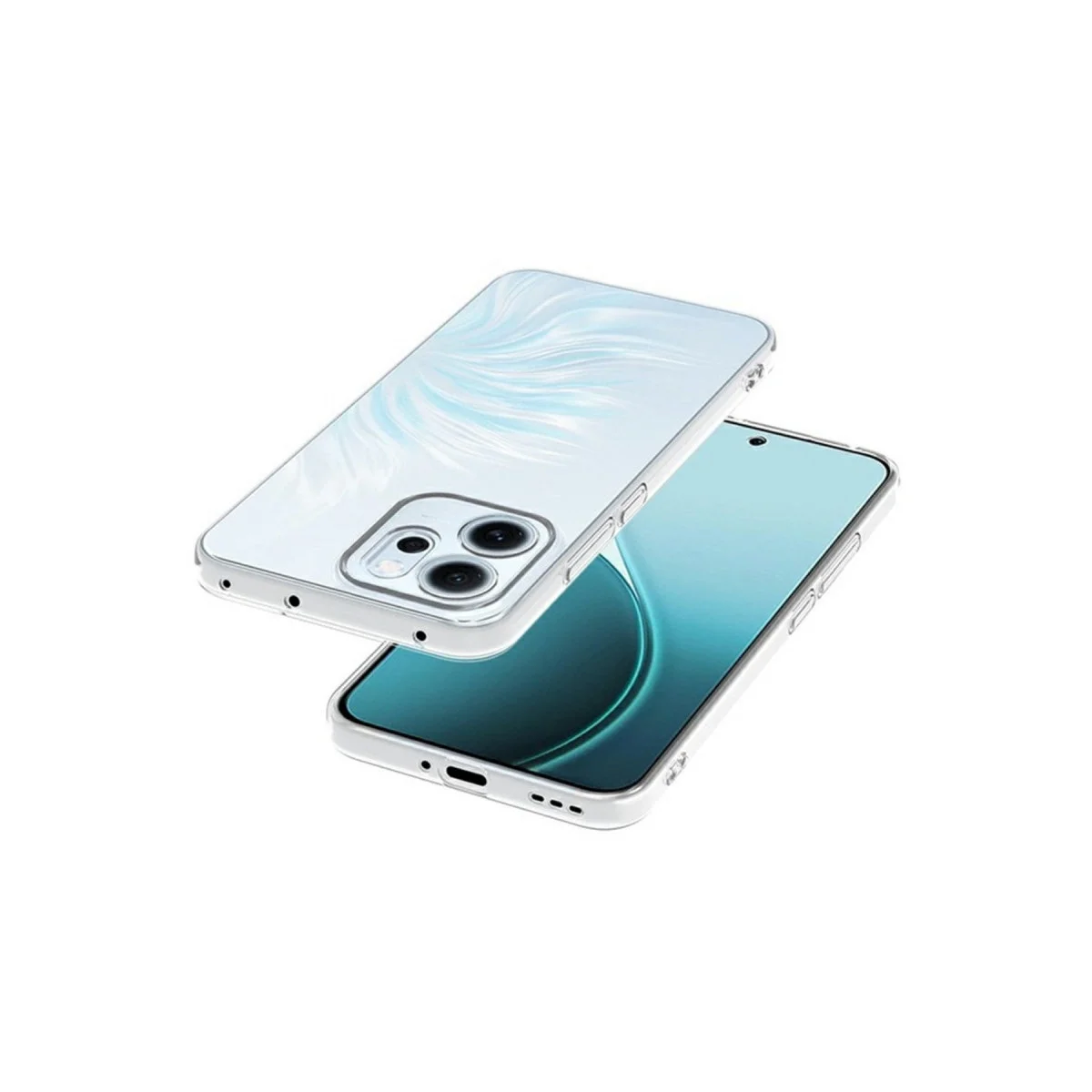 Oppo Reno 14f Kılıf Lüx Şeffaf Silikon görsel 3