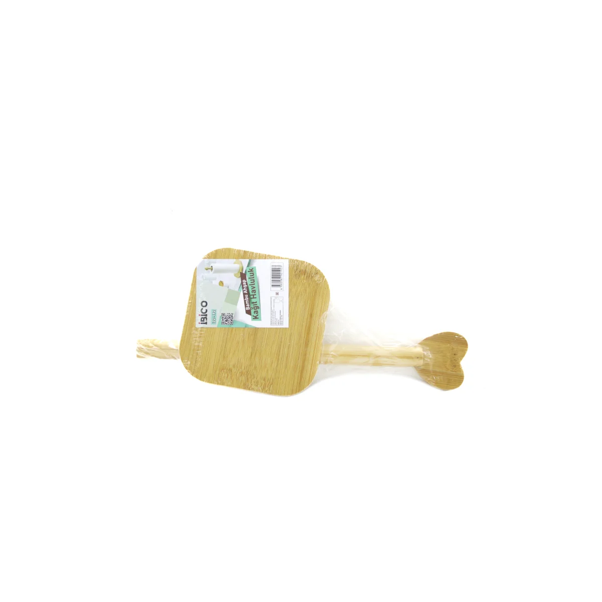 Bambu Kağıt Havluluk 12x12 cm Kalp Başlı Sap 28.5 cm görsel 4