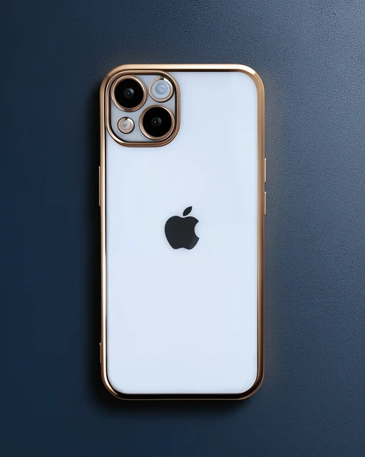 Apple İphone 13 Kılıf Razer Lensli Silikon - Gold