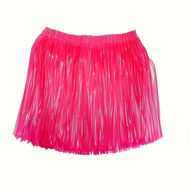 Neon Pembe Hawaii Parti Eteği 40 cm görsel 2
